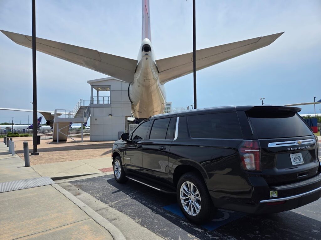 car standing at the airport